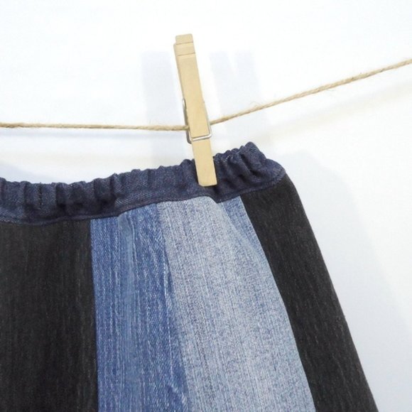 Girls Denim Skirt - Patchwork - 5/6 - Picture 3 of 3